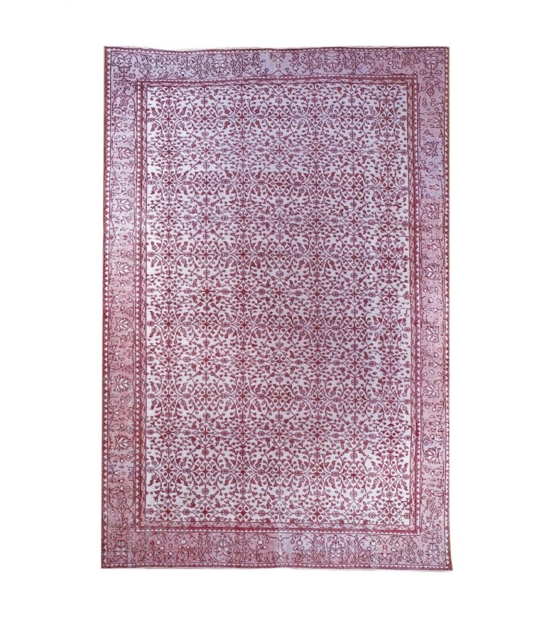6.11 X 10 Ft.. 210x300 cm Pastel Colors Vintage Rug , Hand Knotted Mid-Country Rug , No Repeair Perfect Condition 