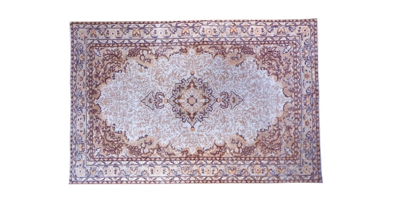 6.2 X 10.4  Feet .   193x324 cm Large Turkish Area Rug , Hand Knotted Luxury Rug , No Repeair Perfect Condition