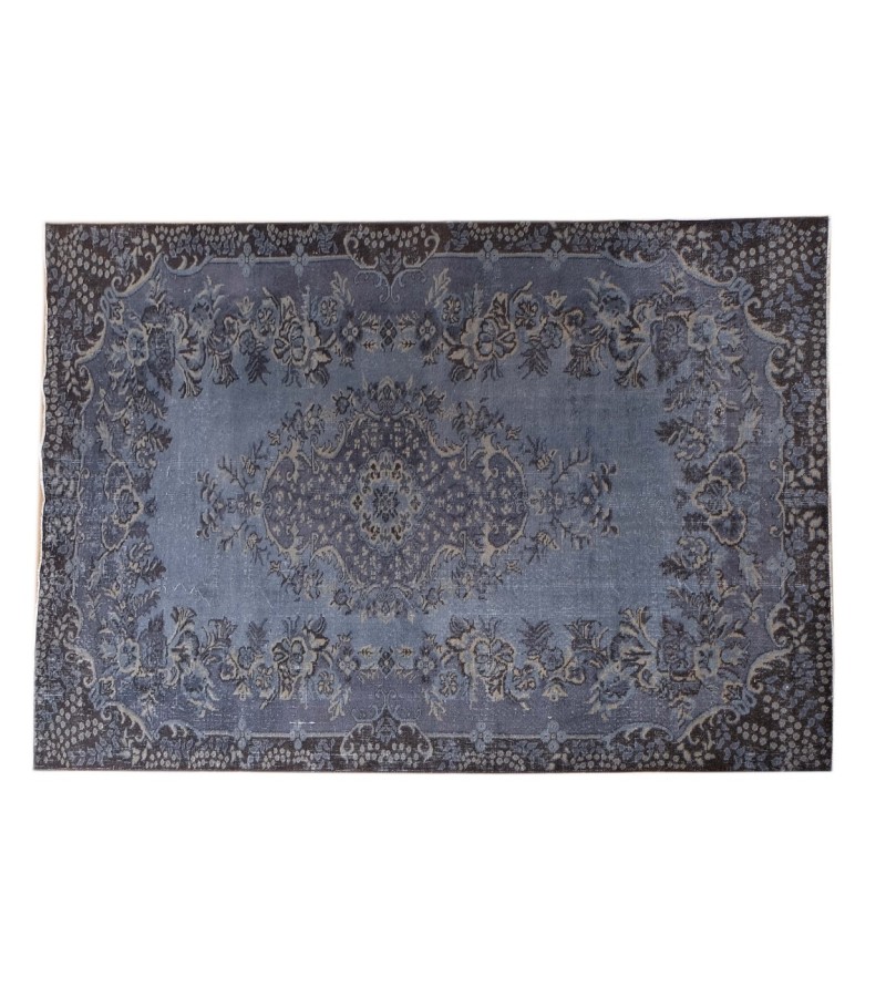 5.7 X 9.4 Ft.. 170x285 cm Turkish Rug , Vintage Hand Knotted Rug , Gray Color Madallion Pattern Rug , No repeair Perfect Condition 
