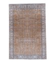 6.8 X 10 Ft.. 204x305 cm Antique Living Room Rug , Turkish Hand Knotted Rug ,Brick Colors Rug ,  No Repeair Perfect Condition