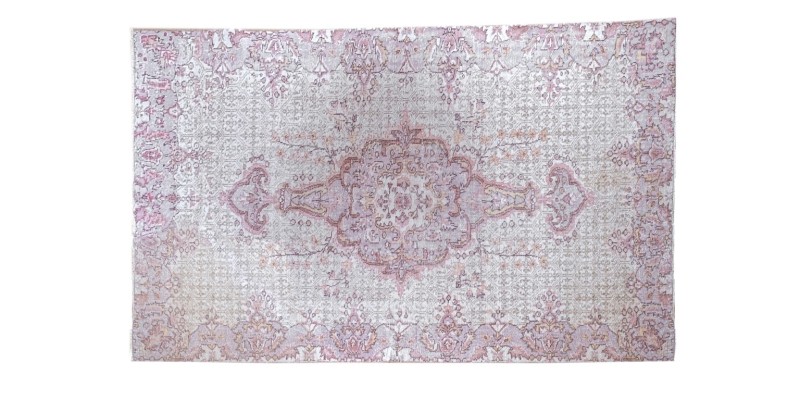 5X8 Feet. 160x270 Cm  Turkish Hand Knotted Rug , Madallion Pattern Rug ,  Antique Gray Color Rug , No Repeair Perfect Condition