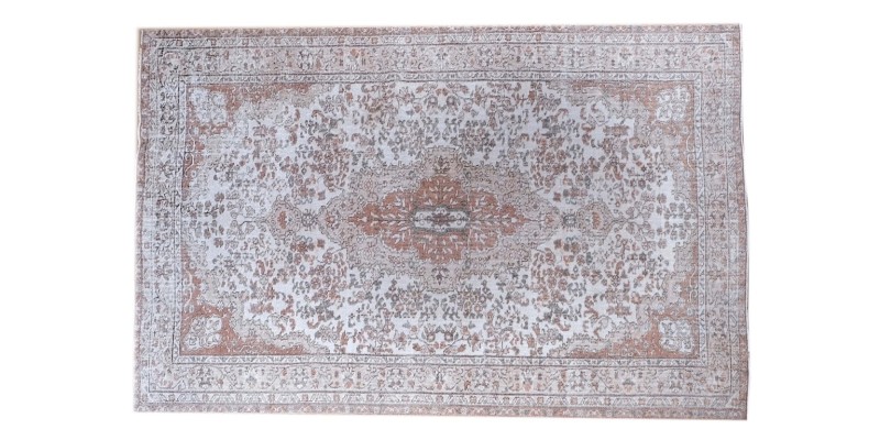 5.7X9 Feet.  170x275 Cm  , Flower Madallion PAttern , Antique Hand Knotted Mid-Country Rug , No Repeair Perfect Condition