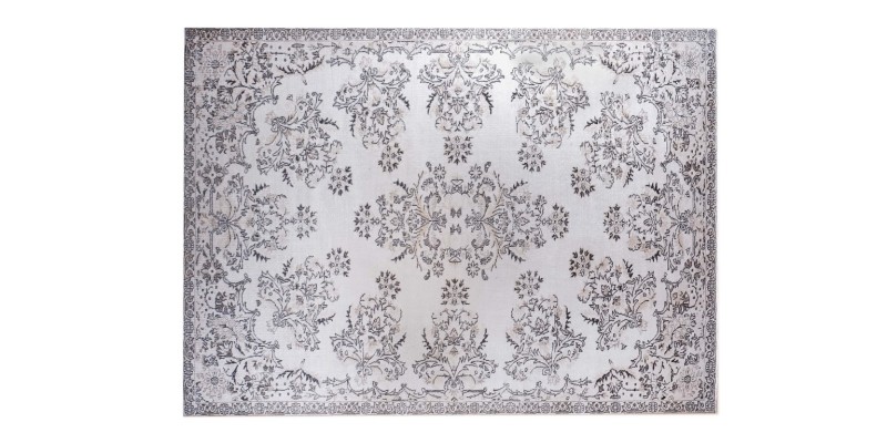 7 X 11 Feet . All over Flower Pattern Rug , Turkish Hand Knotted Living Room Rug , Border Pattern Oushak Rug , No Repeair PErfect Condition
