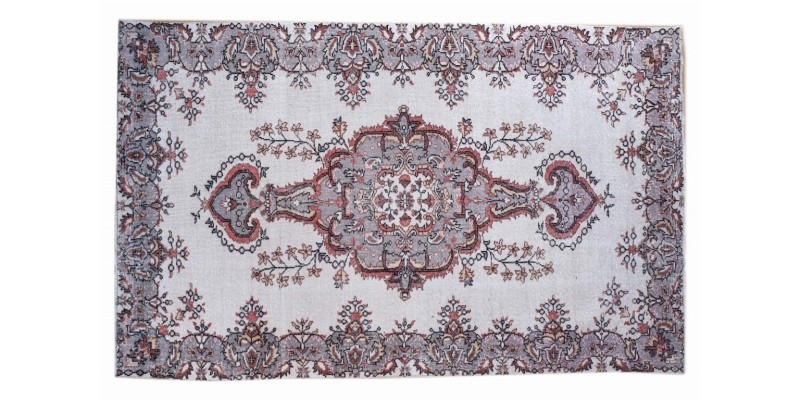 4.11 X 9 Ft.. 150x275 cm    Antique Turkish Hand Knotted Rug , Beige Color Rug