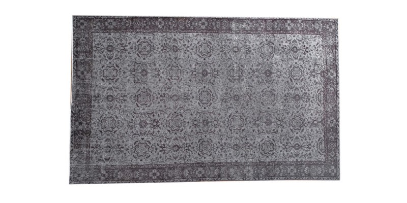 5.11 X 9.3 Ft.. 180x280 cm This is Hand Knotted Rug , Vintage Rug , Gray Color Muted Rug , All over Flowers PAttern Rug