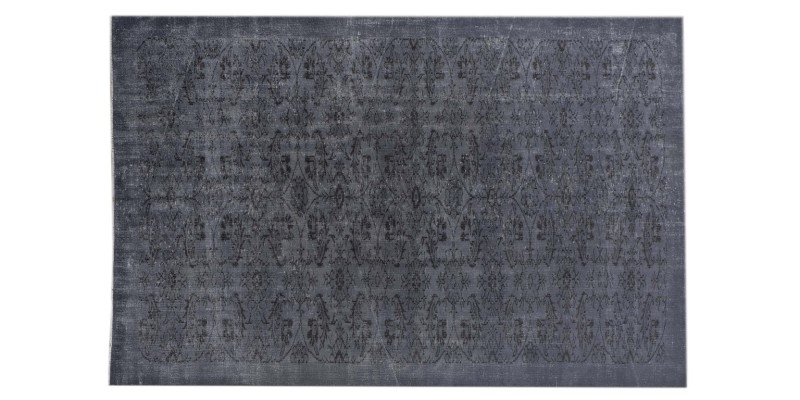 5.11 X 9.6 Ft.. 180x290 cm  Anthracite Buhara Pattern  Area Rug , Turkish Hand Knotted Rug , No Repeair Perfect Condition