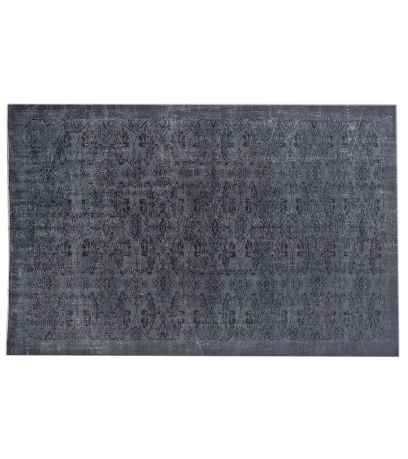 5.11 X 9.6 Ft.. 180x290 cm  Anthracite Buhara Pattern  Area Rug , Turkish Hand Knotted Rug , No Repeair Perfect Condition 