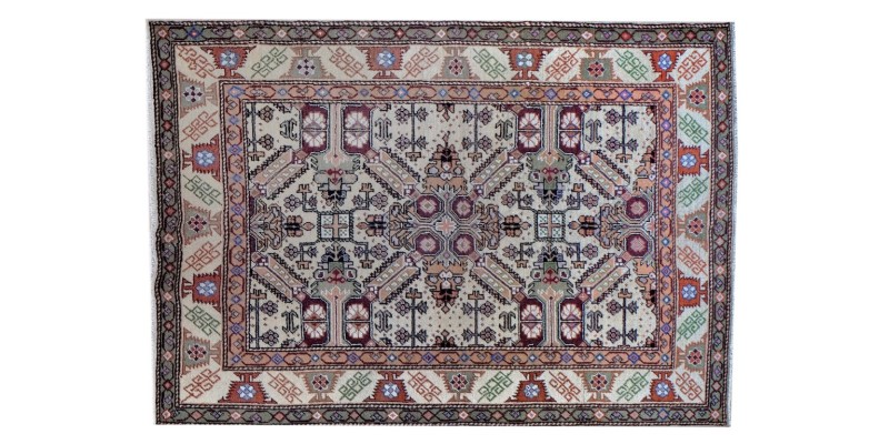 4X5 Feet. Turkish Anatolian Rug  , Antique Hand KNotted Rug , 1970 Since Turkish Hand made Carpet