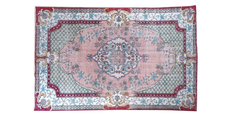 6x10 Feet . Hand Knotted Mid-Country Rug , Antique Area Rug , Luxury Living Room Rug , No Repeair Perfect Condition