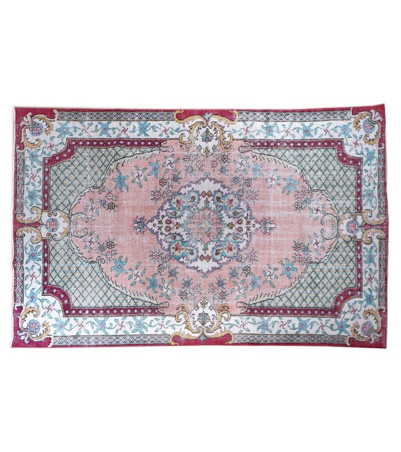 6x10 Feet . Hand Knotted Mid-Country Rug , Antique Area Rug , Luxury Living Room Rug , No Repeair Perfect Condition