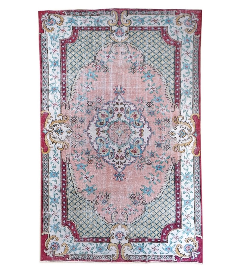 6x10 Feet . Hand Knotted Mid-Country Rug , Antique Area Rug , Luxury Living Room Rug , No Repeair Perfect Condition