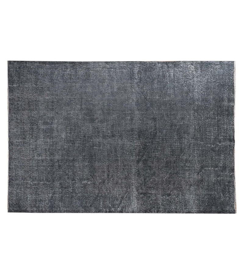 6.3 X 9.1 Ft.. 190x280 cm Living Room Rug  , Turkish Hand Knotted Rug , Anthracite Colors Rug