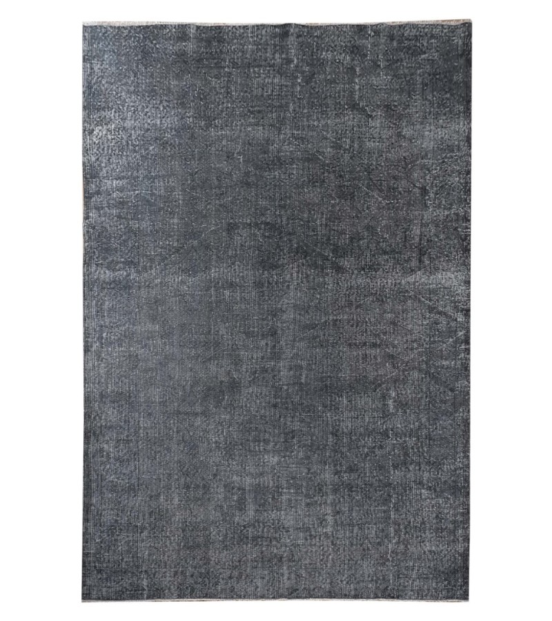 6.3 X 9.1 Ft.. 190x280 cm Living Room Rug  , Turkish Hand Knotted Rug , Anthracite Colors Rug