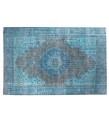 6.9  X 9.10  Ft.. 205x300 Cm..  Oversize Blue Living Room Vintage Rug , Turkish Hand KNotted Antique Rug