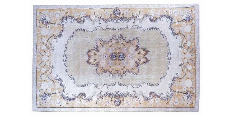 6x10 Feet . Hand Knotted Mid-Country Rug , Antique Area Rug , Muted Color Rug  , No Repeair Perfect Condition