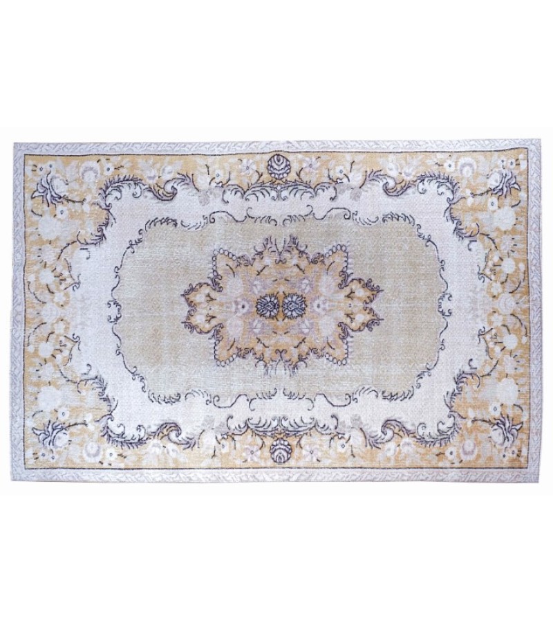 6x10 Feet . Hand Knotted Mid-Country Rug , Antique Area Rug , Muted Color Rug  , No Repeair Perfect Condition