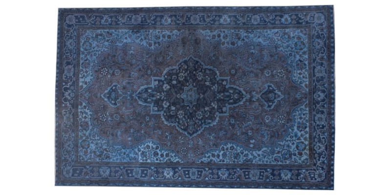 7X10 Feet , Blue Color Antique Rug , Turkish Area Rug , Muted Vintage Color Rug , No Repeair PErfect Condtion Rug