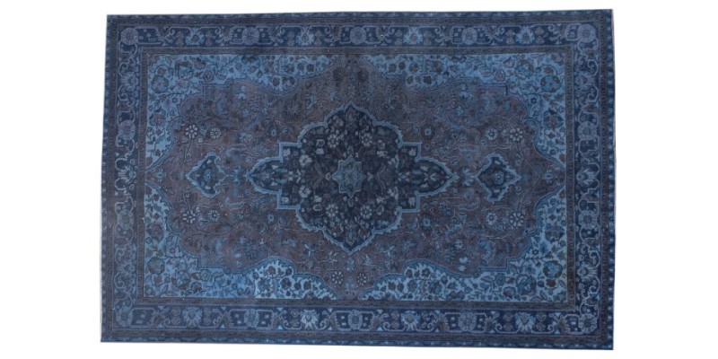 7X10 Feet , Blue Color Antique Rug , Turkish Area Rug , Muted Vintage Color Rug , No Repeair PErfect Condtion Rug 