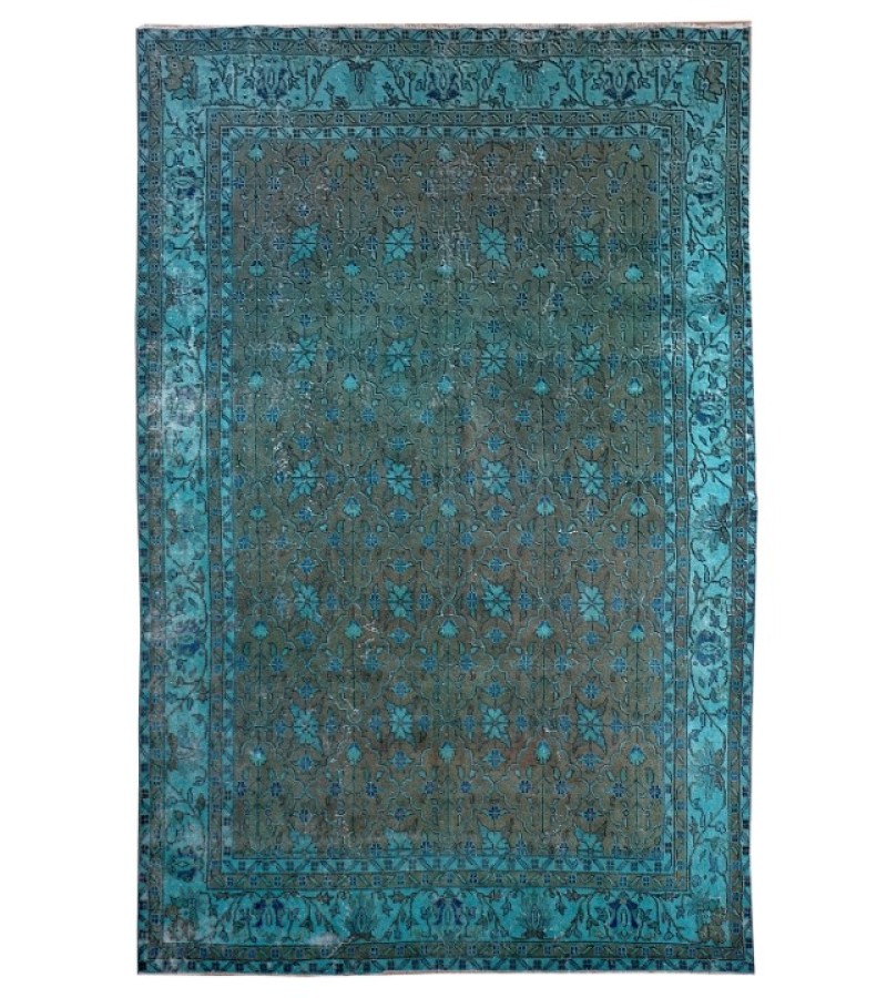 7 X 10 Feet . All over Flower Pattern Rug , Turkish Hand Knotted Living Room Rug , Border Pattern Oushak Rug , No Repeair PErfect Condition