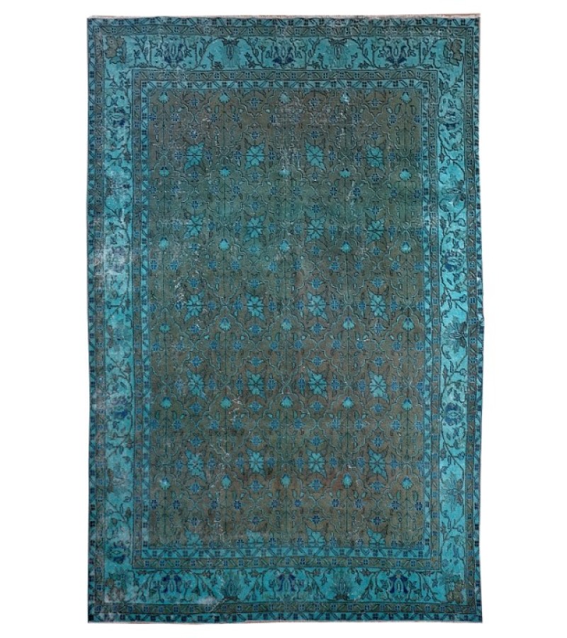 7 X 10 Feet . All over Flower Pattern Rug , Turkish Hand Knotted Living Room Rug , Border Pattern Oushak Rug , No Repeair PErfect Condition 