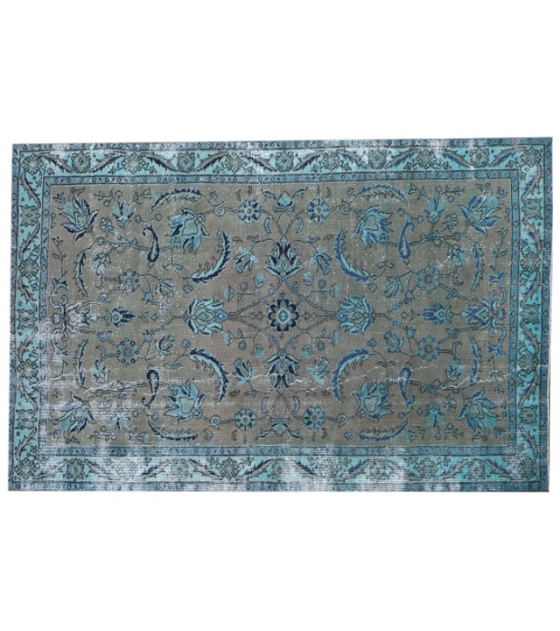 5X8 Feet.  Turkish Hand Knotted Rug , Geometric Pattern Rug ,  Antique Gray  Color Rug , No Repeair Perfect Condition 