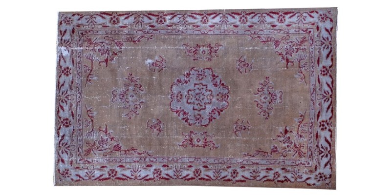 6x10 Feet . Hand Knotted Mid-Country Rug , Antique Area Rug , Brown Color  Rug , No Repeair Perfect Condition 