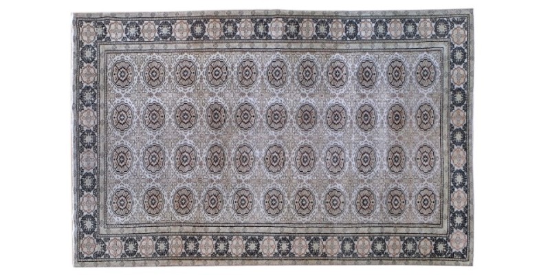 4.9 x 7 Feet..  145 x 215 cm Buhara Pattern Rug , Antique Muted Color Vintage Rug , No Repeair Perfect Condition Rug
