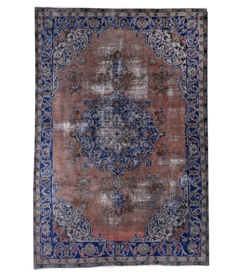 6.7 X 9.3 Ft.. 200x280 cm  Two  Color Living Room Rug , Hand Knotted , Mid-Country Rug , Very good situation, No Repeair Perfect Condtion
