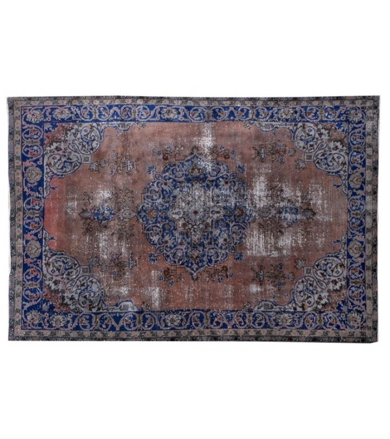 6.7 X 9.3 Ft.. 200x280 cm  Two  Color Living Room Rug , Hand Knotted , Mid-Country Rug , Very good situation, No Repeair Perfect Condtion