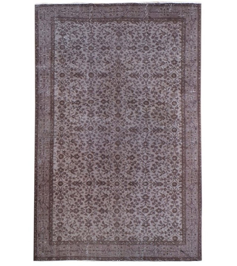 6.4 x 9.5 Ft  192x286 cm Turkish Area Rugs , Brown Color Rug , Antique Hand Knotted Rug , No Repeair PErfect Condition