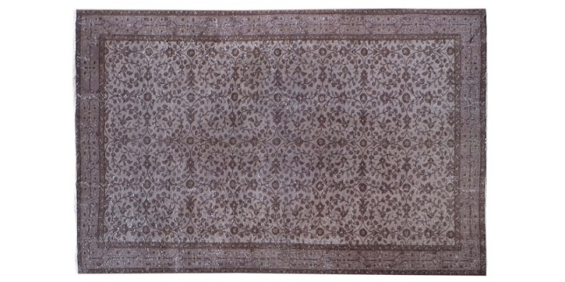 6.4 x 9.5 Ft  192x286 cm Turkish Area Rugs , Brown Color Rug , Antique Hand Knotted Rug , No Repeair PErfect Condition