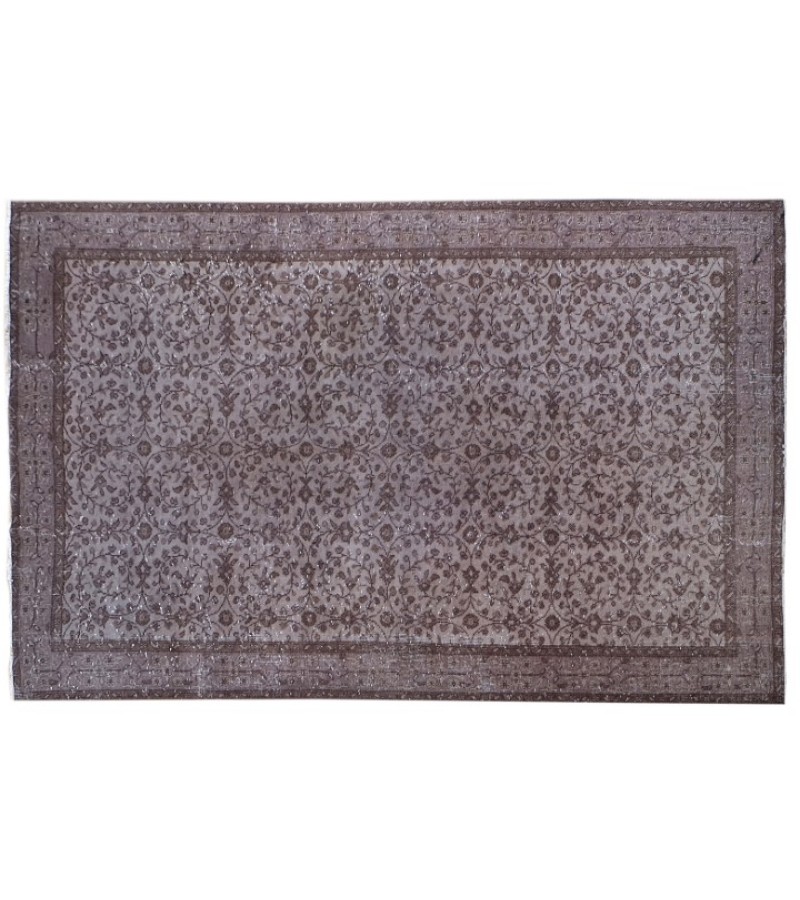 6.4 x 9.5 Ft  192x286 cm Turkish Area Rugs , Brown Color Rug , Antique Hand Knotted Rug , No Repeair PErfect Condition