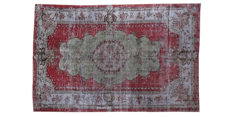 6.10 X 9.10 Ft.. 207x298 cm Living Room Rug  , Turkish Hand Knotted Rug , Pastel Colors Rug , No Repeair Perfect Condition 