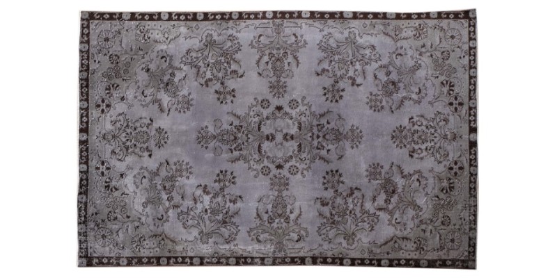 6.6' X 9.10' Ft 198x300 CM  Gray Color  Vintage Rug , Turkish Area Rug , Hand Knotted Rug , No Repeair Perfect Condition