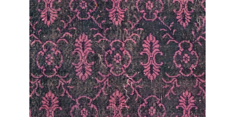 6.8 X 10 Ft.. 203x305 cm Antique ,Purple and Pink Color  Rug , Turkish Hand Knotted Rug ,  No Repeair Perfect Condition