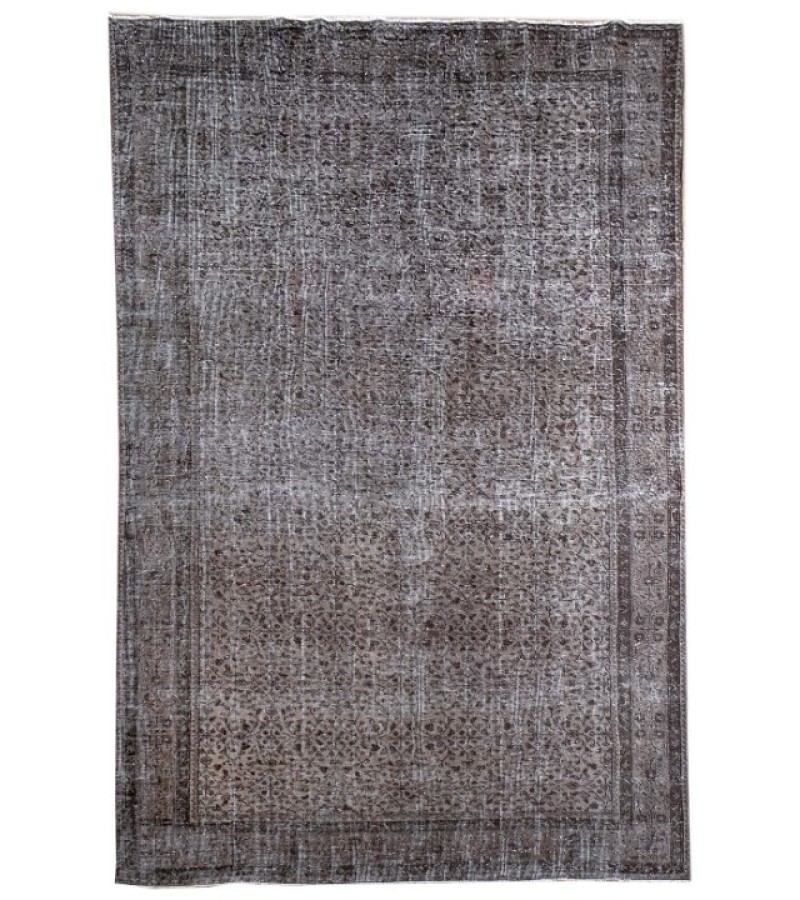 7.2 X 10.4 Ft 212x314 CM  Turkish Decoration Living Room , Area Rug  , Vintage rug , Gray and Brown Color Rug , No Repeair PErfect Condition