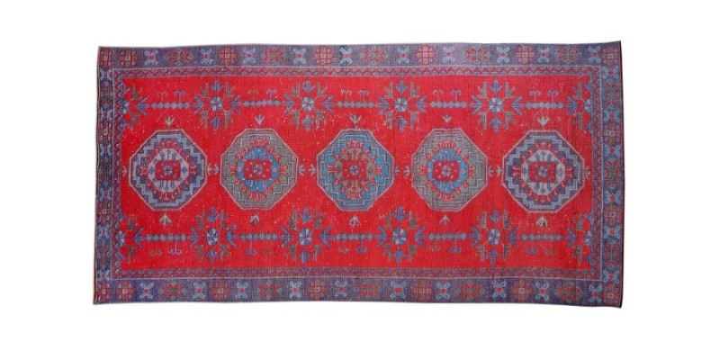 4 X 11.3 Feet. Multi Color  Runner Rug , Kitchen Vintage Rug , Hand Knotted Rug , No Repeair Perfect Condition Rug
