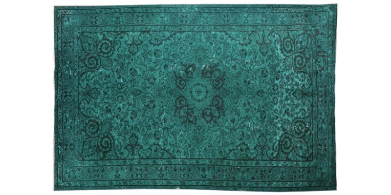 5.2 X 8.11Ft.. 157x270 cm This is Hand Knotted Turkish Rug  , Turquoise Colors Rug , No Repeair Perfect Conditon 