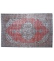 6.8 X 10.3 Ft.. 204x312 cm Antique Living Room Rug , Light Red and Beige  Color  Rug , Turkish Hand Knotted Rug ,  No Repeair Perfect Condition