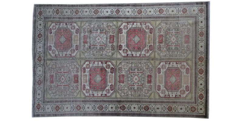 4 x 7.11 Ft. Beige  color Buhara Oushak  PAttern  Rug , Vintage Rug , Hand KNotted Antique Rug , Turkish Area Rug , Anatolian Rug 