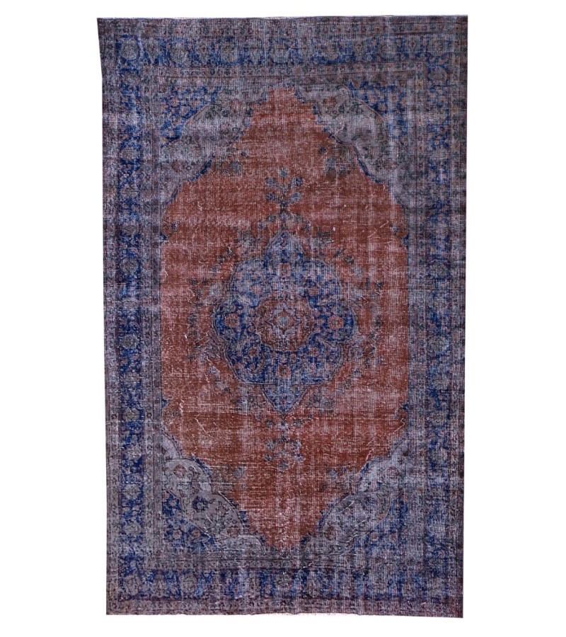 6.11 X 10.3 Ft.. 210x318 cm Two Colors Vintage  Rug ,Turkish Hand Knotted , Mid-Country Rug , No Repeair Perfect Condition
