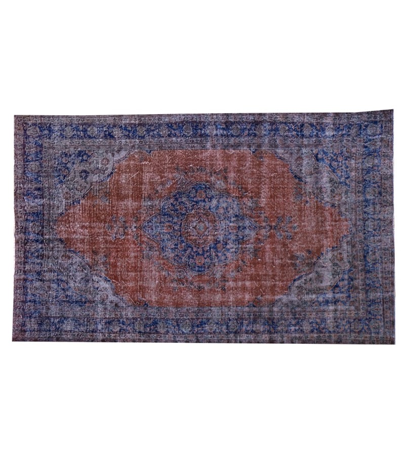 6.11 X 10.3 Ft.. 210x318 cm Two Colors Vintage  Rug ,Turkish Hand Knotted , Mid-Country Rug , No Repeair Perfect Condition