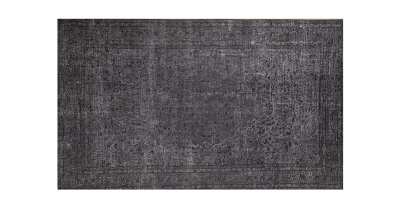 6.8 X 10 Ft.. 204x305 cm Antique , Faded Gray  Color  Rug , Turkish Hand Knotted Madallion PAttern Rug ,  No Repeair Perfect Condition