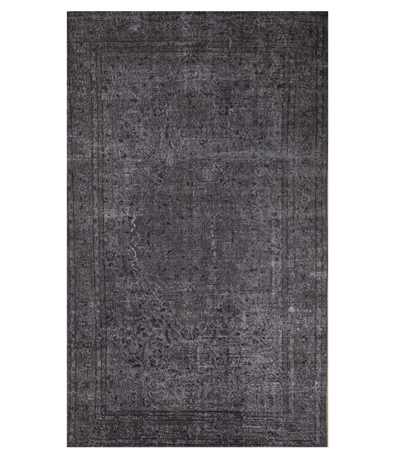 6.8 X 10 Ft.. 204x305 cm Antique , Faded Gray  Color  Rug , Turkish Hand Knotted Madallion PAttern Rug ,  No Repeair Perfect Condition 