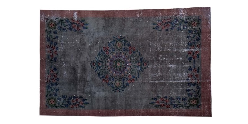 4.8 X 9Ft..140X275 Cm  Florar Madellion PAttern Rug , Multi Color Vintage Rug , Turkish Hand KNotted Rug , No Repeair Perfect Condition