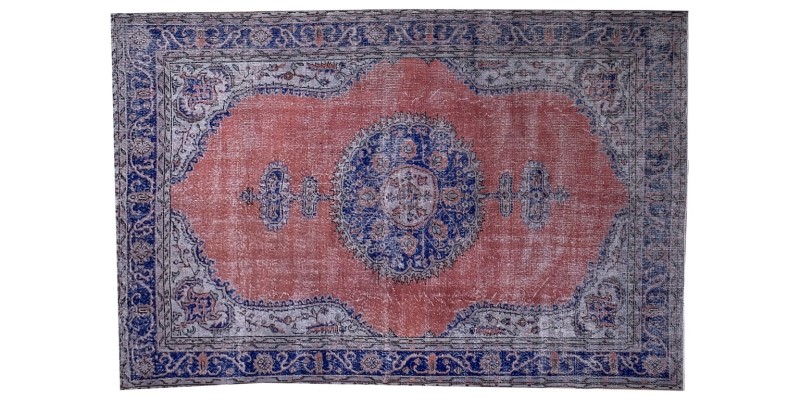6.11 X 10.9 Ft.. 210x318 cm Pastel Colors Vintage Rug , Hand Knotted Mid-Country Rug , No Repeair Perfect Condition