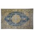 7X10 Feet , Blue Color Antique Rug , Turkish Area Rug , Muted Vintage Color Rug , No Repeair PErfect Condtion Rug