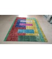 Turkish Patchwork rug, Vintage Handmade Rug , Anatolian Rug , Modern Rug , Bohemian Rug  , %100 Wool Rug , Area Rug