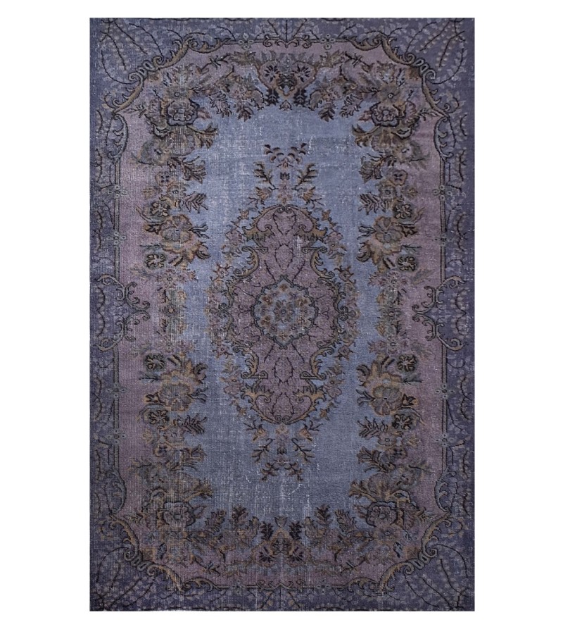6X9 Feet  . Gray and Brown   Color Vintage Rug , Madellion  Pattern Rug , Turkish Hand Knotted Rug ,  Antique Rug, Persian Rug