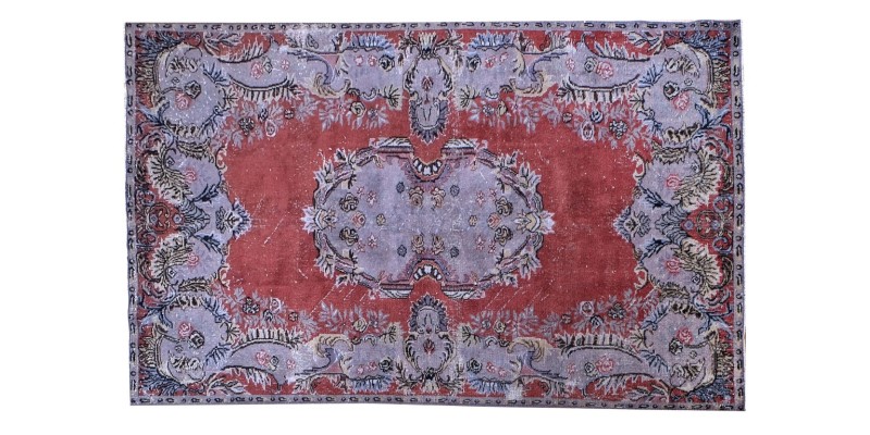 5'5X9'2 Feet ,  Copper Color Rug , Anatolian Antique Rug , Area Rug , Turkish Hand Made Rug , 164x280 Cm